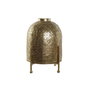 DKD Home Decor Portavelas de Metal y Cristal Dorado