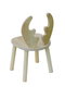 Hanah Home Silla Infantil Deer - Marrón, 100% MDF y Patas de Madera de Haya, Cómoda y Segura para Niños, 30x30x25 cm