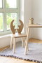 Hanah Home Silla Infantil Deer - Marrón, 100% MDF y Patas de Madera de Haya, Cómoda y Segura para Niños, 30x30x25 cm