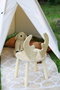 Hanah Home Silla Infantil Deer - Marrón, 100% MDF y Patas de Madera de Haya, Cómoda y Segura para Niños, 30x30x25 cm