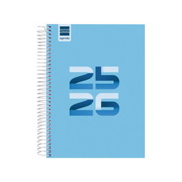Finocam Agenda Escolar 2025-2026 Cool 4º 645060126 1 Día Página Azul Tapa Dura 155x212 mm