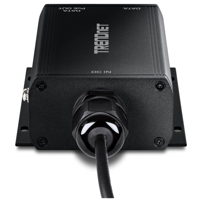 TRENDnet TI-O119GI Inyector PoE++ Gigabit para Exterior IP67, Negro, 10/100/1000 Mbit/s, IEEE 802.3bt, 95W, 24-57V, 2 Puertos RJ-45