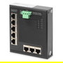 Digitus Conmutador Ethernet Industrial No Gestionado, 8 Puertos Gigabit (10/100/1000), Montaje Plano en Pared/Rail DIN, IP40, Full Duplex, Metal, para -40 a 85 °C