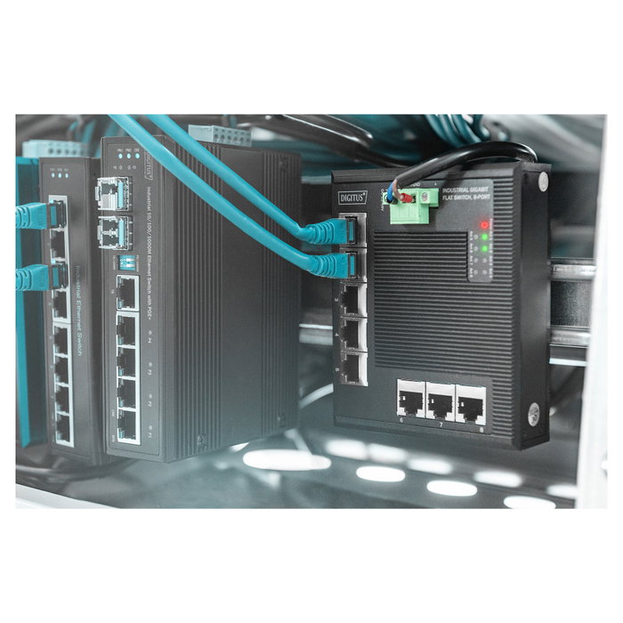 Digitus DN-651127 Switch de red industrial Gigabit de 8 puertos