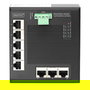 Digitus Conmutador Ethernet Industrial No Gestionado, 8 Puertos Gigabit (10/100/1000), Montaje Plano en Pared/Rail DIN, IP40, Full Duplex, Metal, para -40 a 85 °C