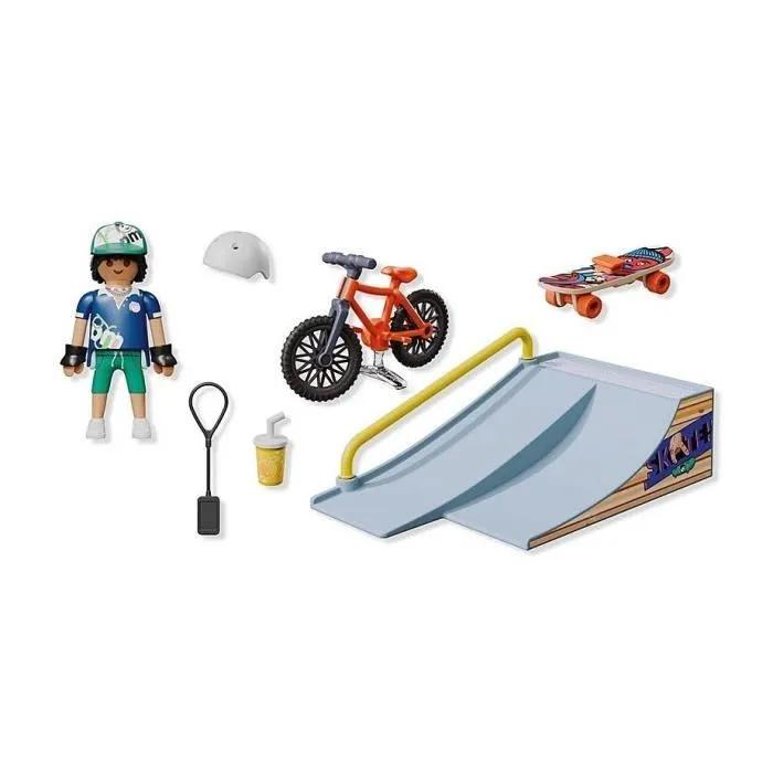 Playmobil 71798 Snowboarder con Rampa de Tobogán - Figura de Acción para Niños y Coleccionistas