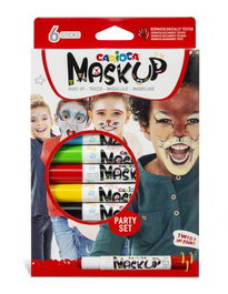 Carioca 43052 Pintura Facial para Disfraces Multicolor, Pack 6 Piezas, Infantil
