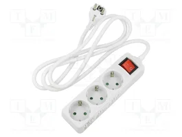 GOOBAY Prolongador de alimentación H05VV-F 3G1,5mm2 1,5m blanco