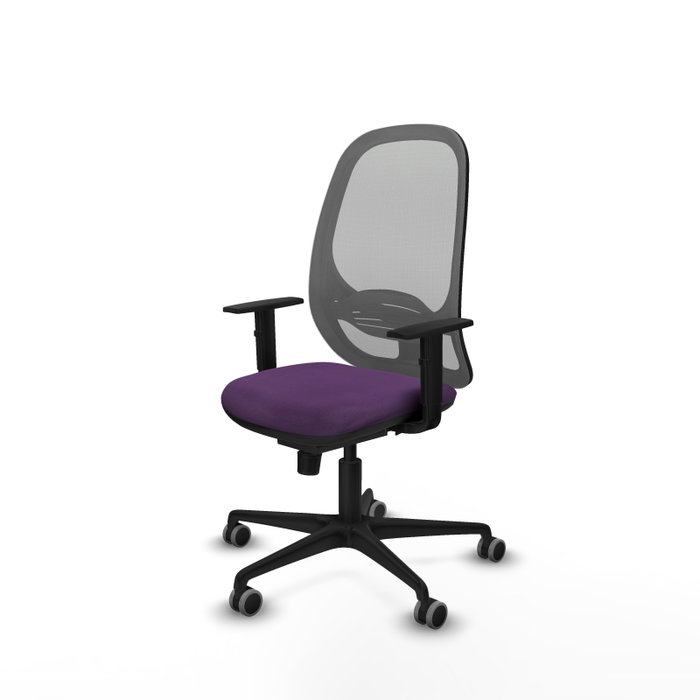 PIQUERAS Y CRESPO Silla de oficina Cilanco con mecanismo Sincro, Morado y Gris