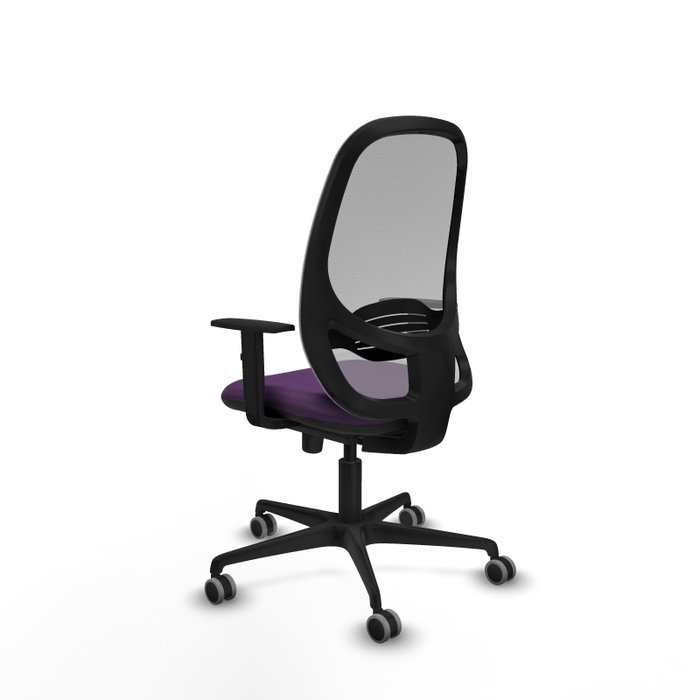 PIQUERAS Y CRESPO Silla de oficina Cilanco con mecanismo Sincro, Morado y Gris