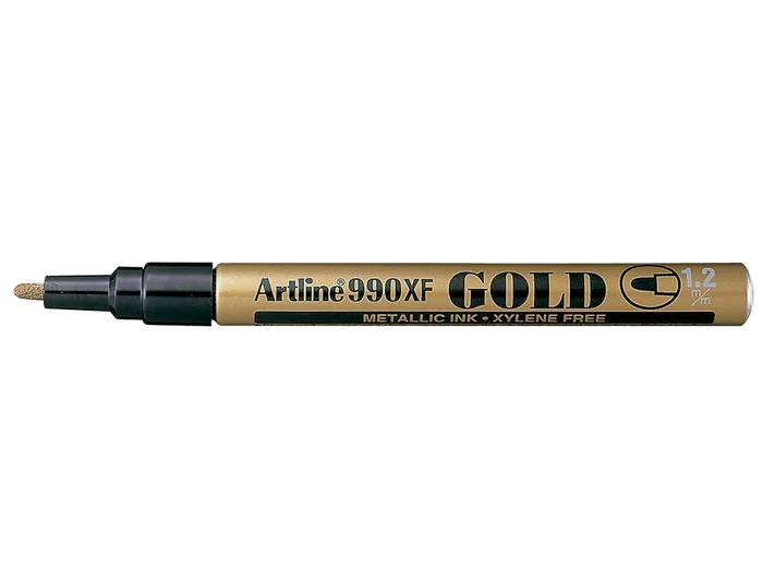 Artline EK-990 Marcador Permanente Punta Metálica Oro Punta Redonda 1.2 mm