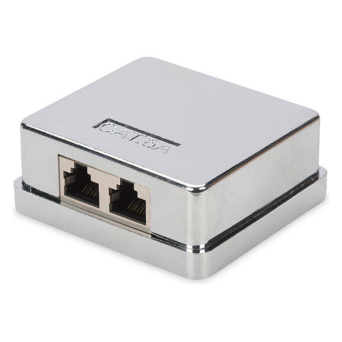 Digitus DN-93713 Caja de montaje en superficie CAT 6A 2xKeystone blindada Digitus DN-93713 Caja de montaje en superficie CAT 6A 2xKeystone blindada