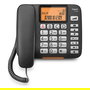 Gigaset DL580 Teléfono Analógico con Cable, Altavoz, 99 Entradas, Identificador de Llamadas, Negro
