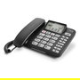 Gigaset DL580 Teléfono Analógico con Cable, Altavoz, 99 Entradas, Identificador de Llamadas, Negro