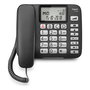 Gigaset DL580 Teléfono Analógico con Cable, Altavoz, 99 Entradas, Identificador de Llamadas, Negro