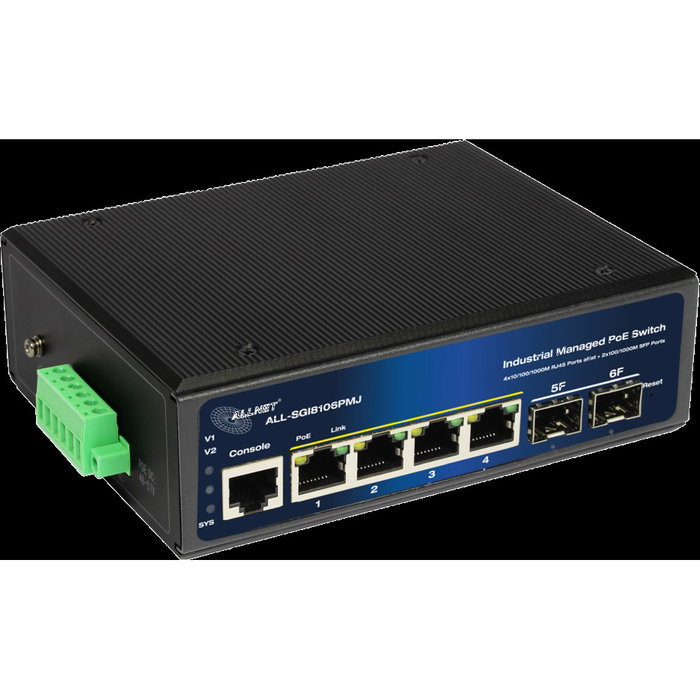 ALLNET ALL-SGI8106PMJ-BT POE M Switch Industrial 4+2P ALLNET ALL-SGI8106PMJ-BT POE M Switch Industrial 4+2P