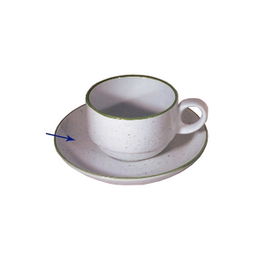 Trazos Plato Verde 15 cm - Vajilla Plato Llano con Moteado, Colección Trazos (Set de 6)