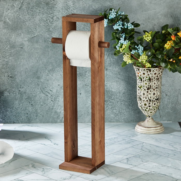 Aberto Design Portarrollos de Papel Higiénico de Madera Natural para Baño, Elegante y Duradero
