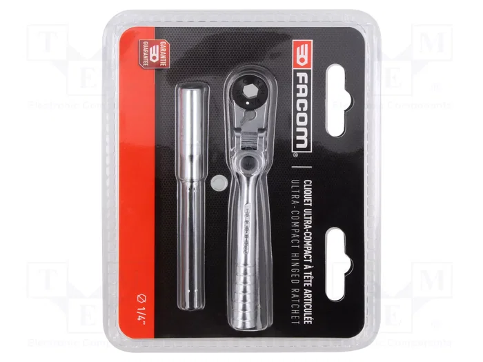 FACOM Llave de trinquete 1/4 con junta 115mm FACOM Llave de trinquete 1/4 con junta 115mm