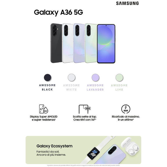 Samsung Galaxy A36 5G Enterprise Edition 128GB 6GB RAM Negro