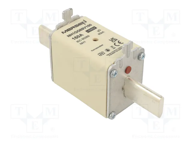 MERSEN Fusible NH1 de Cerámica Industrial 160A 690VAC MERSEN Fusible NH1 de Cerámica Industrial 160A 690VAC