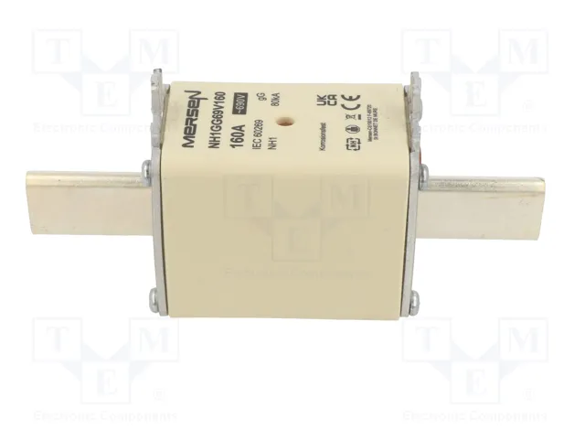 MERSEN Fusible NH1 de Cerámica Industrial 160A 690VAC MERSEN Fusible NH1 de Cerámica Industrial 160A 690VAC