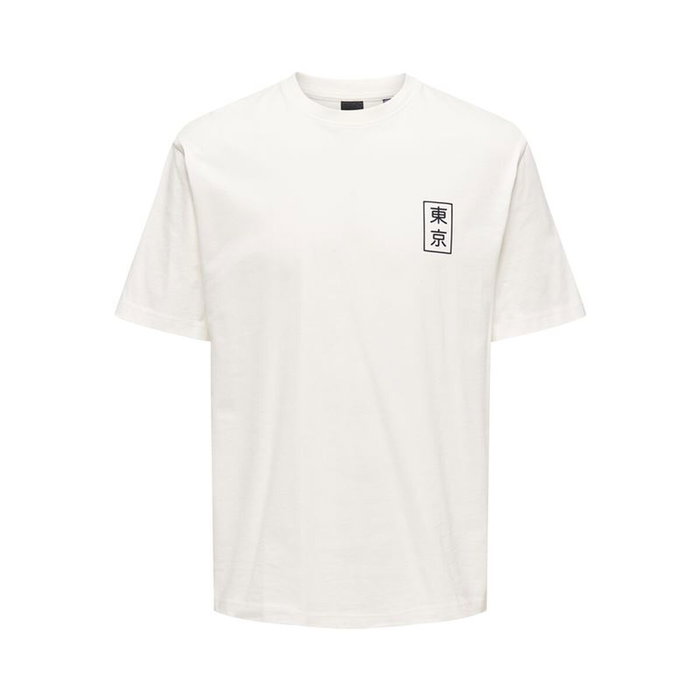 Camiseta de Manga Corta Hombre Only & Sons Onskace Rlx Jap Blanco XL