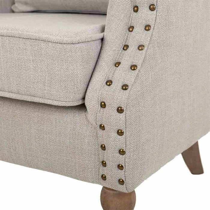 Sillón Alexandra House Living Gris claro 59 x 87 x 73 cm Sillón Alexandra House Living Gris claro 59 x 87 x 73 cm