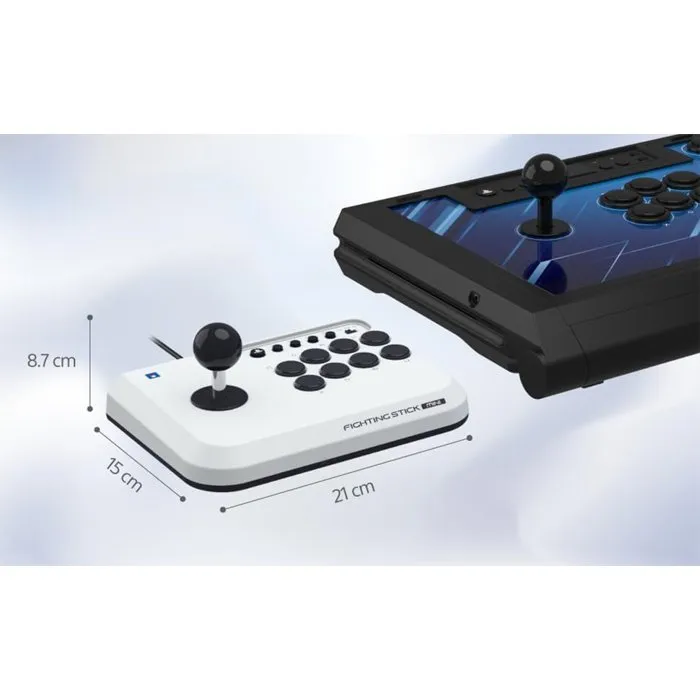 Hori Mando de Juego Mini Joystick de Lucha para PC, PS4, PS5, Con Cable, Color Blanco