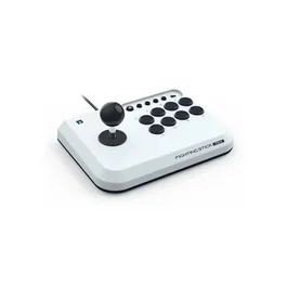 Hori Mando de Juego Mini Joystick de Lucha para PC, PS4, PS5, Con Cable, Color Blanco