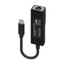 Aisens Adaptador USB-C a Ethernet Gigabit 10/100/1000 Mbps A109-0765 Negro