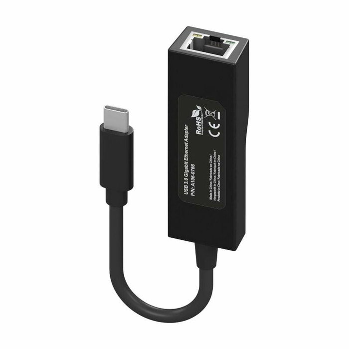 Aisens Conversor USB-C a Ethernet Gigabit 10/100/1000 Mbps A109-0765, Negro
