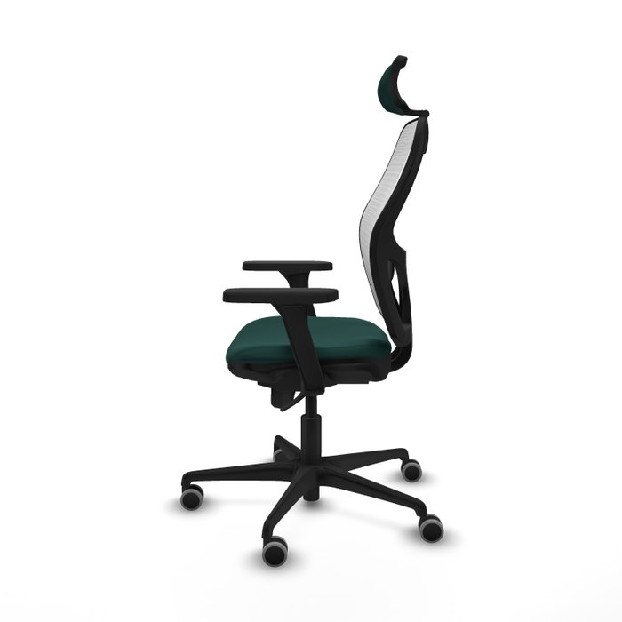 PIQUERAS Y CRESPO Silla de oficina Jorquera con mecanismo Sincro, Verde botella y Blanco PIQUERAS Y CRESPO Silla de oficina Jorquera con mecanismo Sincro, Verde botella y Blanco
