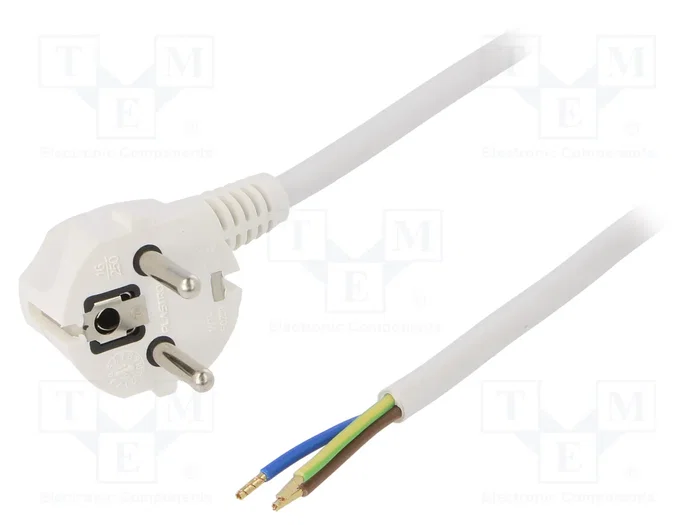PLASTROL Cable de alimentación H03VV-F, OMY 3x1,5mm² Blanco 5m PLASTROL Cable de alimentación H03VV-F, OMY 3x1,5mm² Blanco 5m
