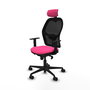 PIQUERAS Y CRESPO Silla de oficina Jorquera Rosa y Negro