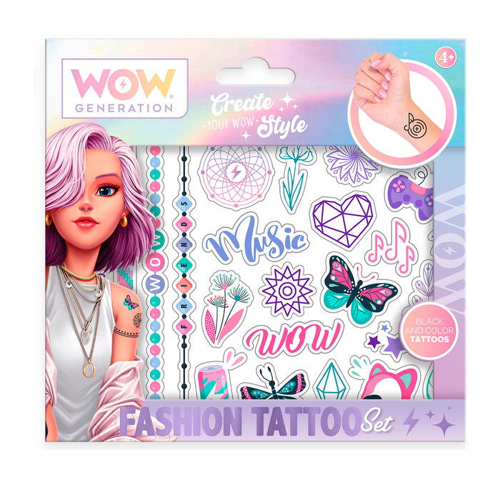 Kids Licensing Tatuajes Set 50 Tatuajes Wow Generation Wow00114 Niños Empoderamiento +3 Años Fácil Aplicación