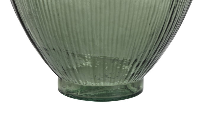 DKD Home Decor Jarrón de Cristal Reciclado Verde Rayado 30x30x59 cm DKD Home Decor Jarrón de Cristal Reciclado Verde Rayado 30x30x59 cm