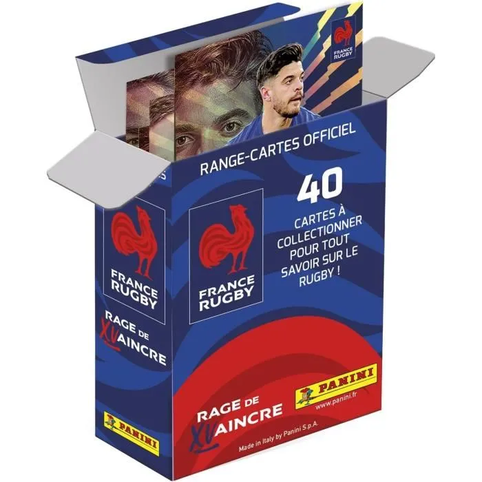 Panini PAN8051708004878 Caja Coleccionista Equipo de Rugby Francia Rage de Vaincre - Álbum, 18 Bolsillos, 3 Tarjetas Edición Limitada Panini PAN8051708004878 Caja Coleccionista Equipo de Rugby Francia Rage de Vaincre - Álbum, 18 Bolsillos, 3 Tarjetas Edición Limitada