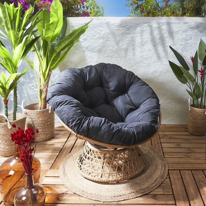 Home Deco Factory Butaca Giratoria Cancún Negra 96x86xh.77 cm Home Deco Factory Butaca Giratoria Cancún Negra 96x86xh.77 cm