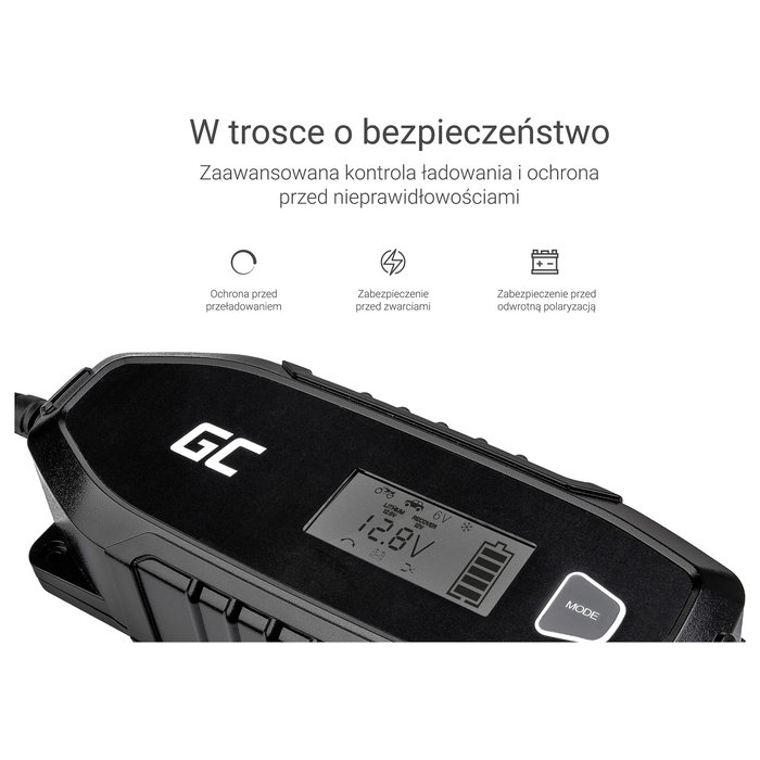 Green Cell Cargador para acumuladores 6V 12V 4A con función de diagnóstico