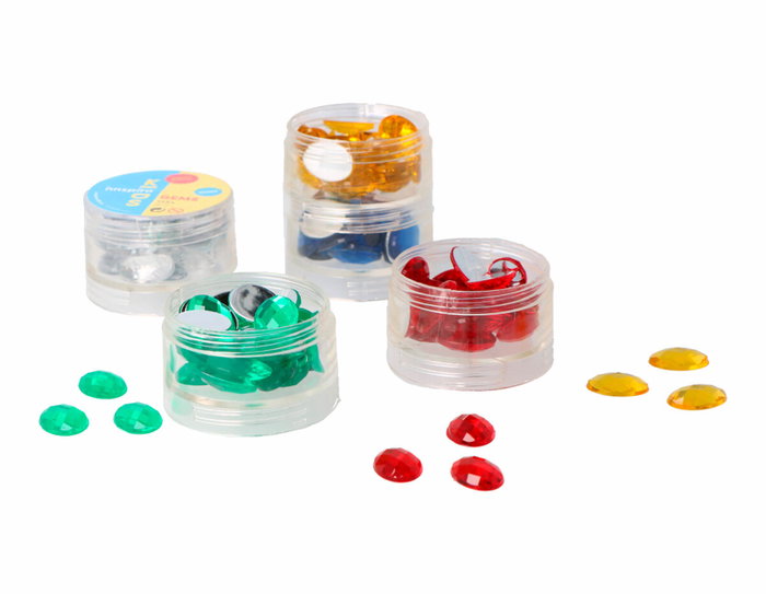 Innspiro Set de Gemas Decorativas Acrílicas Ovaladas Colores Básicos 13x18mm Innspiro Set de Gemas Decorativas Acrílicas Ovaladas Colores Básicos 13x18mm