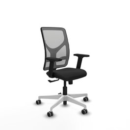 PIQUERAS Y CRESPO Silla de oficina Motilla con mecanismo Sincro, Negro y Gris