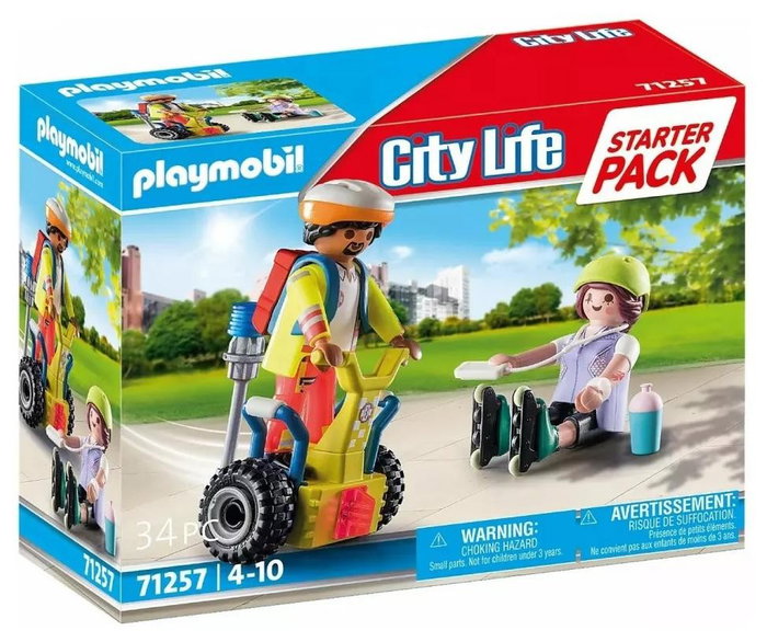 PLAYMOBIL Starter Pack Rescate con Balance Racer City Life 71257 PLAYMOBIL Starter Pack Rescate con Balance Racer City Life 71257