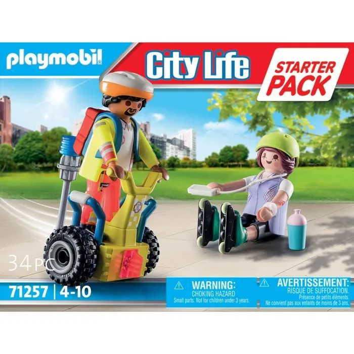PLAYMOBIL Starter Pack Rescate con Balance Racer City Life 71257 PLAYMOBIL Starter Pack Rescate con Balance Racer City Life 71257