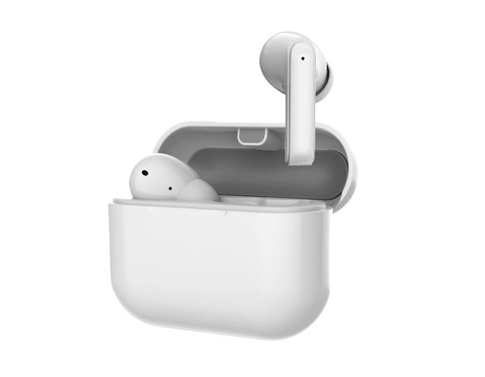 DAEWOO TWS Auriculares Bluetooth 5.3 Blanco con Cancelación Activa de Ruido y Micrófono para Llamadas, Batería 40 mAh/500 mAh