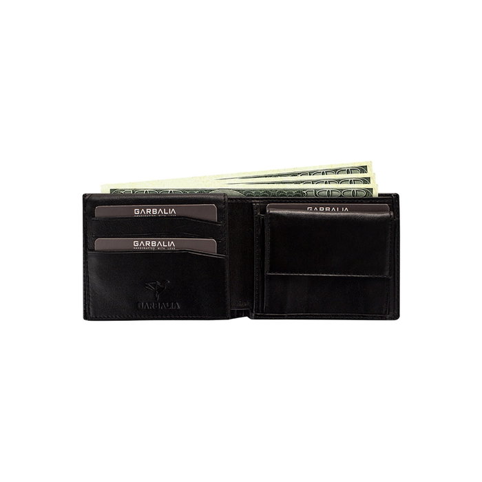 Zoozie Bags Jackson - Black Cartera de Piel Auténtica para Hombre Color Negro 11.5 cm