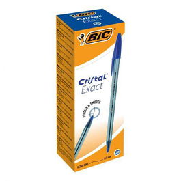 Bic Bolígrafo Cristal Exact Ultra Fine Azul Caja 20 Unidades