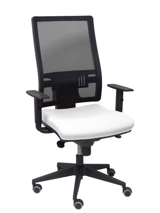 PIQUERAS Y CRESPO Silla de oficina Horna con mecanismo Sincro, Blanco y Negro PIQUERAS Y CRESPO Silla de oficina Horna con mecanismo Sincro, Blanco y Negro