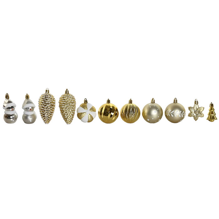 DKD Home Decor Set de 37 Bolas de Decoración Navideña Dorado DKD Home Decor Set de 37 Bolas de Decoración Navideña Dorado