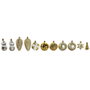 DKD Home Decor Set de 37 Bolas de Decoración Navideña Dorado
